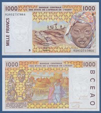 WEST AFRICAN STATES / BENIN 1000 Francs (20)02  UNC  P. 211B m