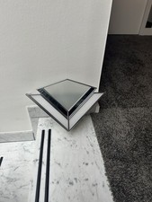 Wandlampe Wandleuchte E14 Chrom-grau-Glas Flurleuchte Flurlampe