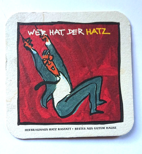 Bierdeckel der ehemal hatz - bierdeckel, ehemal.