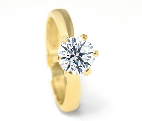 Brillant ring aus 585 gelbgold - ring,