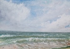 Bild-Aquarell - Meer - Strand