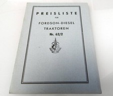 Fordson Major FMD 50 Super 54 PS, Dexta FMD 32 Traktoren Preisliste 62/2