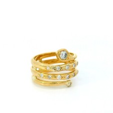 Damenring, Goldring mit Brillanten, Gelbgold 750 18 KT, Größe 9/49