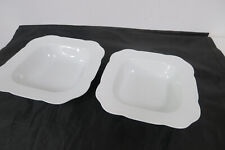 P.T. Porzellan Tirschenreuth  2 x Schüssel - Servierschüssel Eckig - Weiß