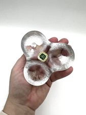 Sasaki Crystal Japan Eisglas Objekt Briefbeschwerer Glaskunst Gewicht 401g