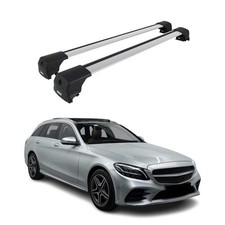 Dachträger Grundtäger für Mercedes C Klasse S205 Kombi 2015-2021 75kg Alu Silber
