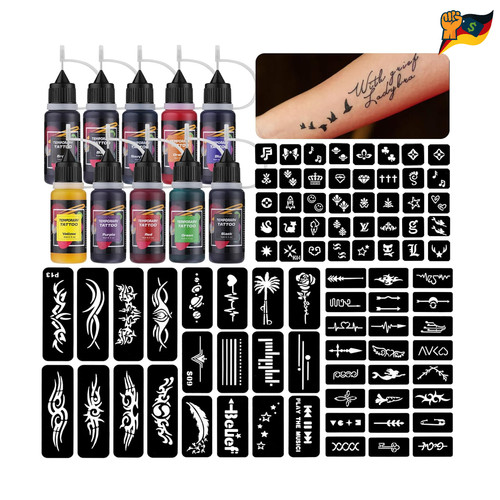 Temporäres tattoo set - temporäres,