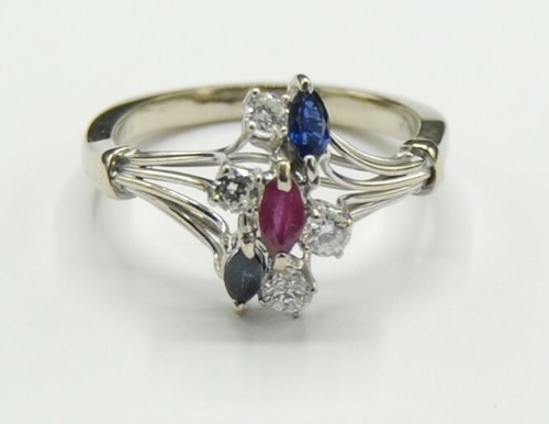 Weißgold ring saphir diamant - weißgold,