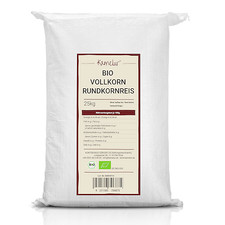 (4,12 EUR/kg) 25kg BIO Rundkornreis Vollkorn, Vollkornreis Reis BIO im Sack
