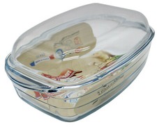 Auflaufform mit Glas Deckel 4,5 L Bräter Bratform Backform Ofenschale Ofenform 