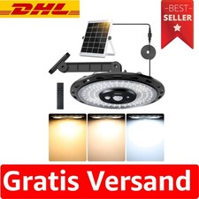 Elegante Solarpendelleuchte mit 3 Farbtemperaturen und  für Garage & Garten