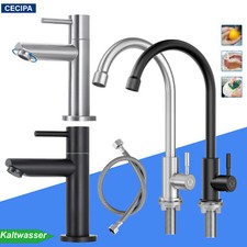 Kaltwasserhahn Waschtischarmatur Waschbecken Küchenarmatur Einhebel Badarmatur