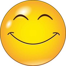 Aufkleber lachend breit