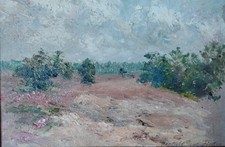 Gemälde: Landschaft Heidelandschaft Gelderland ? Berthold Paul Förster Thüringen