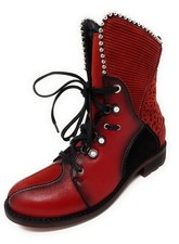 Stiefelette rot biker stil - stiefelette,