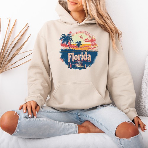 Vintage florida damen - vintage, hoodie