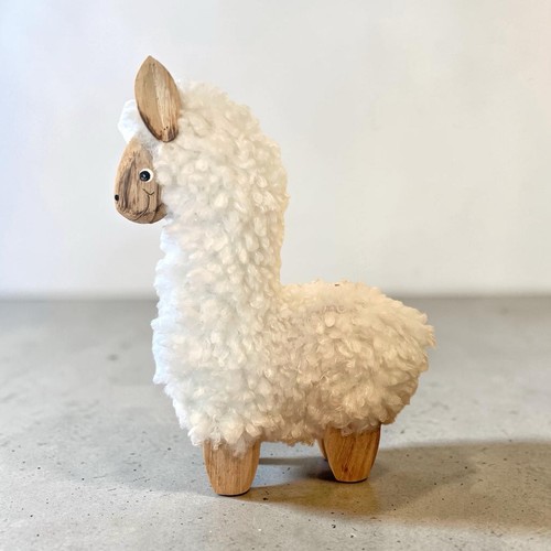 Alpaka lama deko figur holz - alpaka,