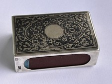 Streichholzschachtel Halter Silber Russland Niello 84 Zolotniki