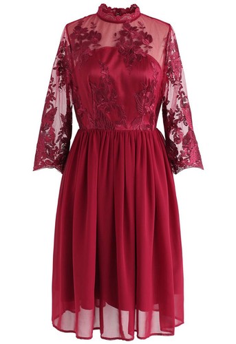 Damen kleid besticktes - damen,