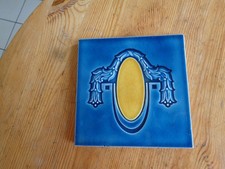 JUGENDSTILFLIESE   /  ORIGINAL  -  BESTE  ERHALTUNG  !