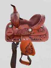 Jugend Pony Premium Leder Western Pferd Sattel handgefertigt Größe - 8 Zoll