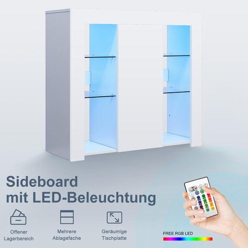 Highboard sideboard mit led - mit,