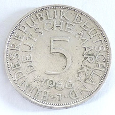 5 DM, Heiermann, Silber, 1966