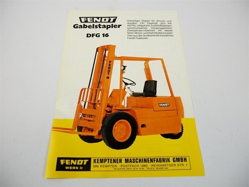 Original prospekt fendt - dfg, 16
