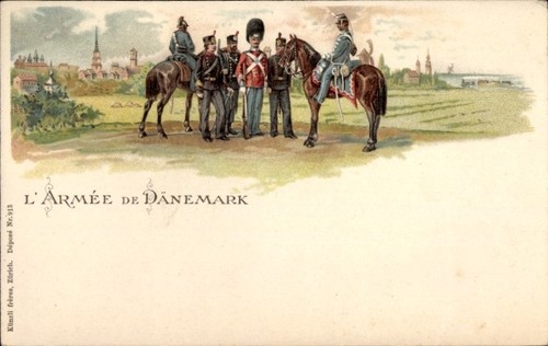 Litho dänische armee - litho,