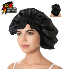 Schlafhaube Satin Haarhaube Damen Verstellbar Elastisch Silk Bonnet Haarschutz N