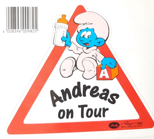 Schlumpf aufkleber andreas on - schlumpf,