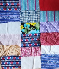 Stoffreste bunt - 18 kleine Stoffreststücke ca.7x13cm - reine Baumwolle