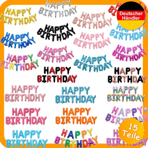 Happy birthday ballon girlande - happy,