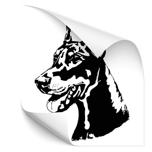 Dobermann hunde aufkleber - hunde,
