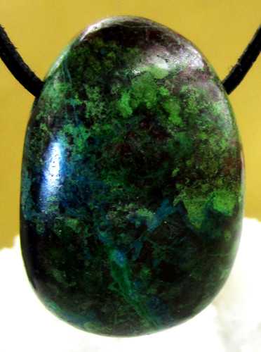 Chrysokoll trommelstein - chrysokoll,