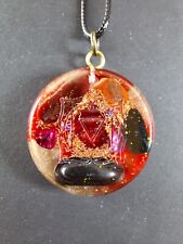 Orgonit Anhänger Wurzel Chakra Orgon "Sicherheit" "Erdung" Hämatit Roter Jaspis 