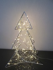LED Fensterbeleuchtung Weihnachtsbaum Tannenbaum silber Weihnachten Advent Deko