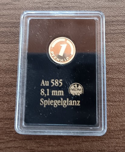 Glückspfennig aus gold - glückspfennig,