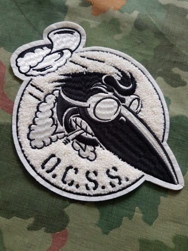 Old crow chenille patch - crow,