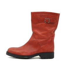 Aigle Damen Vintage Lederstiefel Stiefel Rot Leder Mittel Used Look EU 38