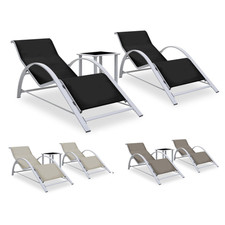 2x Gartenliege Sonnenliege mit