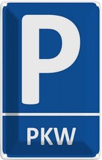 Blechschild 18x12 cm PLW Parkplatz Straßenschild Deko Geschenk Metall Schild