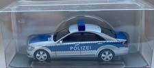HERPA MERCEDES S-KLASSE W221 POLIZEI RHEINLAND PFALZ SILBER/BLAU DESIGN