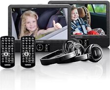 Lenco DVP-939 - 2x 9 Zoll tragbarer DVD-Spieler - 2 Kopfhörer - USB/SD - Schwarz