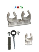 Gelenkrohrschelle Rohrclip Aluverbundrohr Kupferrohr Clip Schelle Rohr Gummi NEU