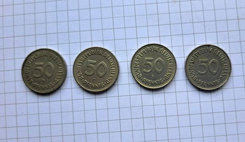 Brd pfennig münzen 1950 - pfennig,