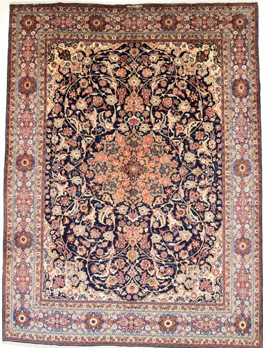Birjand teppich 403x302 blau - birjand,