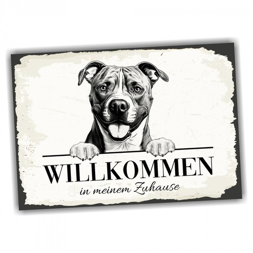 Hundeschild willkommen zuhause - hundeschild,