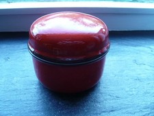 rote Dose - Zuckerdose -  Keramik "Thomas"   9,5cm Durchmesser