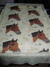 +++ Biber Bettwäsche, ca 135cm x 200cm, Pferdemotiv.  Gebraucht.